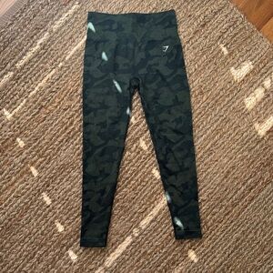 Gymshark Dark Green Camouflage Leggings